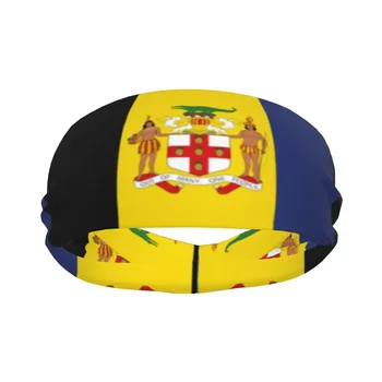 Превръзка на главата с изображение на знамето на Ямайка, Превръзка от неопрен за коса за тенис, фитнес зала, шапки за фитнес, Аксесоари за коса