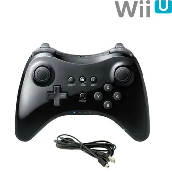 Пластмасов безжичен контролер Gamepad Удобен безжичен джойстик Gamepad Gamepads за Wii U черен контролер