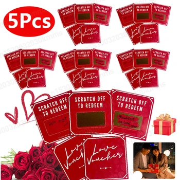 Интерактивен скреч картон за Свети Валентин, Романтични Печелившите скреч етикети, Мотивационни подаръчни картички за момче /момиче