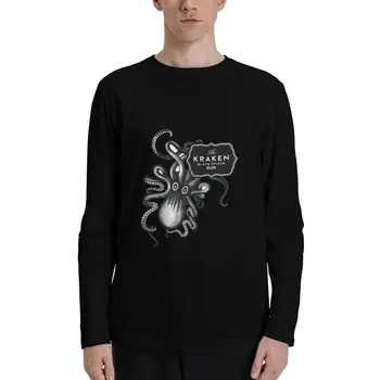 Класически тениски Kraken Rum с дълъг ръкав, мъжки ризи, бързосъхнеща риза, черни тениски за мъже