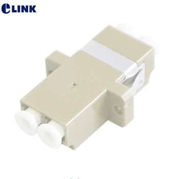 25/50/100/200/300/400 бр. дуплекс оптичен адаптер LC UPC мулти-режим Сив ММ DX конектор за безплатна доставка ELINK IL 0.2 dB