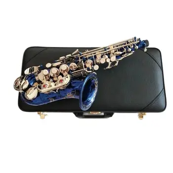 Си бемол извити сопран-саксофон позлатена повърхност комбинации не избледнява професионални джаз инструмент saxo soprano