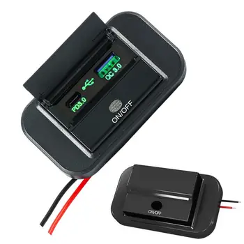 Зарядно Устройство за Бързо Зареждане C USB Адаптер Бързо Зареждане на Пылезащитное Зарядно за Кола За телефон PD & QC3.0 Двоен USB C Запалката