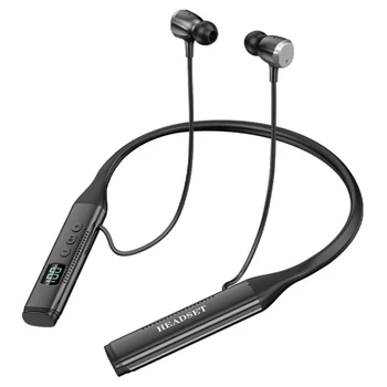 G886 100 часа работа Bluetooth 5.3 Слушалки с шейным ръб, шумоподавляющая спортни слушалки с аварийно зареждане