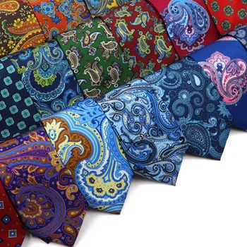 Нов Модерен Мъжка Копринена Вратовръзка Пейсли 8 см, Супер Мек Модерен Синьо-Зелена Вратовръзка, Висококачествени Маточната Кърпичка, Сватба Парти, Бизнес Подарък