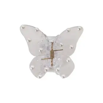 Пеперуди, Уникална елегантна шнола за коса с кристали, Корейската прозрачна шнола, задължително Реколта лъскава Прозрачна