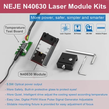 NEJE N40630 450nm Лазерен Модул Комплекти 40 W Blue Лазерна Глава за Лазерно Гравера Инструмент За Рязане на Дърво TTL/PWM Лазерен Модул Интелигентни Инструменти