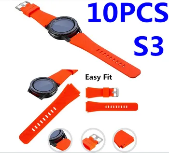 10шт 11-цветен силиконов каишка за часовник Gear S3 Classic/ Frontier 22 мм каишка за часовник, разменени гривна за Samsung Gear S3