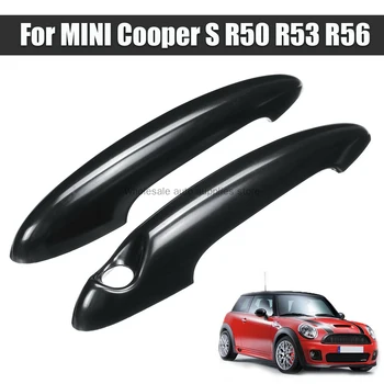 2 бр ABS Черна капачка на дръжката на вратата, за MINI Cooper S R50 R53 R56