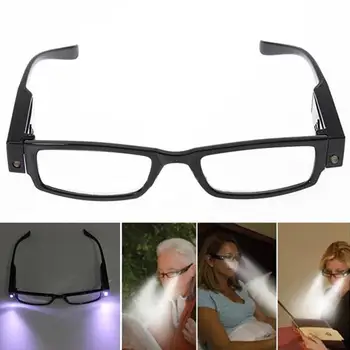 Очила за четене, Дамски модни Многоинтенсивные led Очила за четене, Диоптрийное увеличително стъкло, led лампа за Нощно осветление 