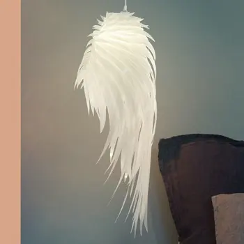 Модерни led висящи осветителни тела от пера, PVC, бели Романтични крила на Ангел, окачена лампа за спални, начало декор, осветителни тела