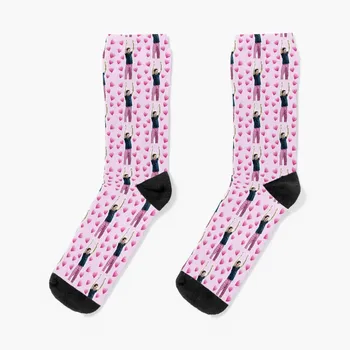Чорапи с розови принтом Том Холанд, дизайнерски чорапи, смешни чорапи, дамски, мъжки чорапи
