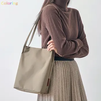 Ithinkso - Найлонова чанта през рамо, чанти-тоут за жени, които са меки на допир и са подходящи за всяко време на годината, за почивка в покрайнините на