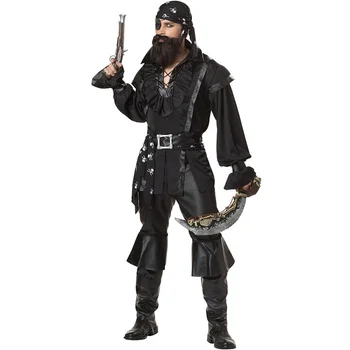 Пиратски костюми за жени, мъже, възрастни, Хелоуин Костюм на Капитан Джак Спароу, Карибски Пирати, комплект дрехи за cosplay