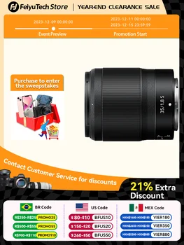 Обектив Nikon Nikkor Z 35mm F/1.8 S Портрета Инфинити Широкоъгълен обектив С голяма бленда За Z5 6 6II 7 7II Z9 Z35 F1.8 Z351.8S