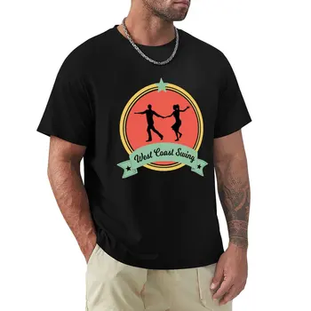 Тениска West Coast Swing, черни тениски, тениски по поръчка, мъжки дрехи
