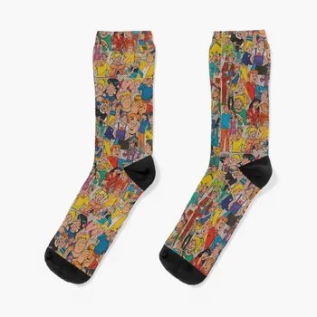 Чорапи-колаж от комикси Арчи, спортни чорапи, екшън чорапи, стаи за мъжки чорапи, луксозни дамски