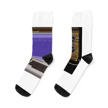 Чорапи за домашен компютър Commodore 64 complet, дамски чорапи luxe Rugby cartoon, мъжки чорапи