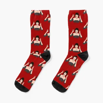 Чорапи Mrs. White in Flames, нескользящие памучни прозрачни топли мъжки зимни чорапи за момчета и момичета, женски