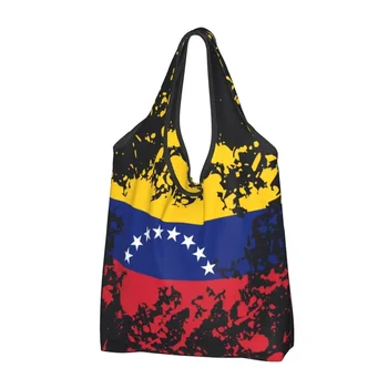 Множество чанта за пазаруване с мастило под формата на хартата на Венецуела, чанта-тоут, преносими чанти за пазаруване в Боливарианской Република Венецуела