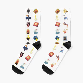 Чорапи-модел 15 Fears, украсени с шарени, дизайнерски мъжки чорапи с подгряване, женски