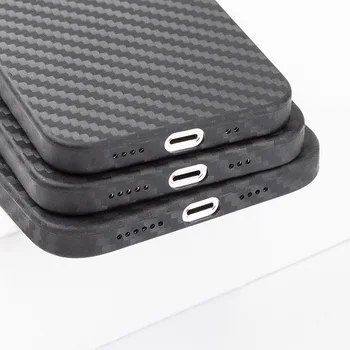2023 калъф за вашия телефон изключително тънък матиран mini carbon fiber Kevla print PP полумягкий твърд за iphone 13 pro max mini Cover cases