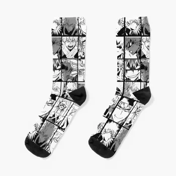Bakugo Katsuki - черно-бяла версия на колаж, Чорапи, дамски подаръци за мъже
