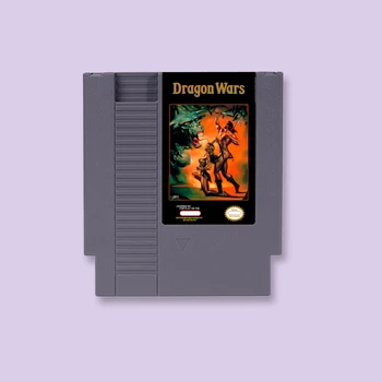 Детска карта на Dragon Wars RPG игра за NES с 72 контакти, 8-битово касета за конзолни видео игри