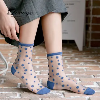 Дантелени чорапи с рюшами за момичета 