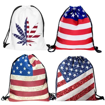 34*40 см Чанта за Деня на независимостта, лист американското, чанта за съвсем малък с 3D принтом, скъпа раница, чанта-чанта за пътуване