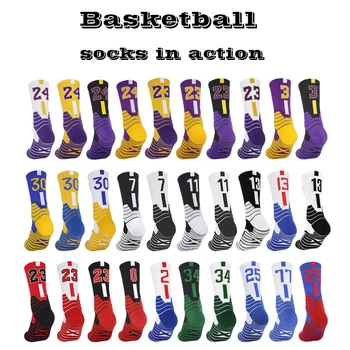 Нови Елитни Баскетболни Чорапи Мъжки Улични Чорапи За Бягане За Мъже Нескользящие Баскетболни Чорапи Дишащи Абсорбиращи Потта Чорапи За Колоездене