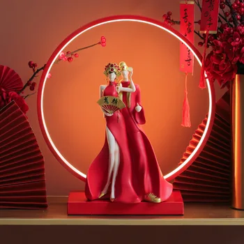 Нова нощна светлина в китайски стил, Сватбени декорации, Луксозни Леки, практични и Креативни сватбени подаръци, Декорация на вградена настолна лампа