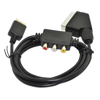 Кабел Scart за Sony Playstation, PS2 Сменное връзка Тел игрален кабел AV-седалка