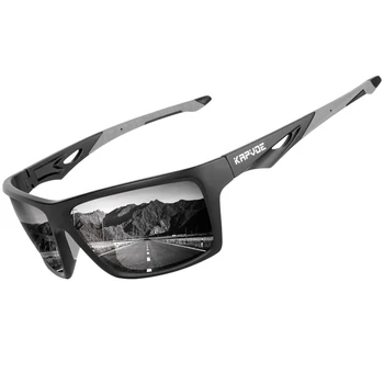 Мъжки слънчеви очила Kapvoe, леки слънчеви очила с поляризирани лещи UV400, очила с трайни PC-лещи, очила с HD-лещи, улични слънчеви очила