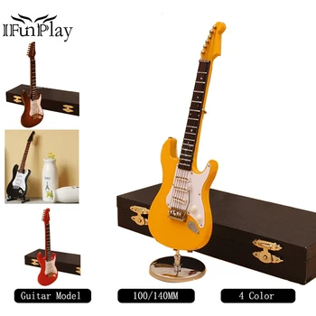 Мини Китара Умален модел Електрическа китара Модел с футляром стойка Популярни струни Дизайна на инструмента