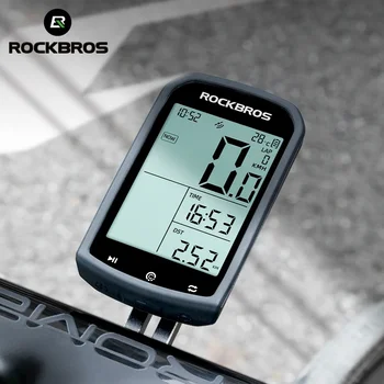 ROCKBROS GPS Велокомпьютер скорост Сензори Велокомпьютер МТБ Road Type-C Водоустойчив Сензор за сърдечната честота Аксесоари за велосипеди