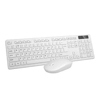 Безжична Bluetooth-съвместима клавиатура и мишка, водоустойчива клавиатура-мишка 2.4 g Plug-Play за настолен компютър, преносим компютър компактен Windows