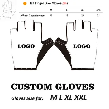 Индивидуален дизайн на текст, лого дизайн, ръкавици ръце, велосипедни ръкавици на половината от палеца, спортни мини велосипедни ръкавици МТБ на пълен пръст