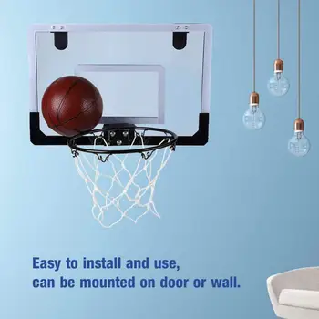 Начало на вратата на общежитието, Стенни мрежа за мини-баскетболна пръстени с шариковым помпа, регулиране без гаечен ключ, Удобен за домашна тренировка