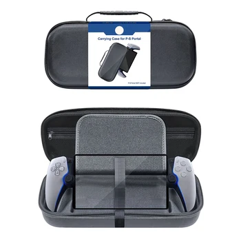 ✓ Чанта-калъф за носене, устойчив на удари пътен куфар, Преносима защитна чанта за съхранение с мрежесто джоб за портал конзола PS5