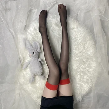 Летни секси черни тънки чорапи за жени Charm Stocking JK High Tube Silk Чорапи, модни тъканни аксесоари за нощен клуб, дама