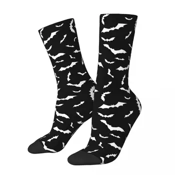 Есенно-зимни черни чорапи унисекс в ретро стил с инхалатор мишки, абсорбиращи потта спортни чорапи