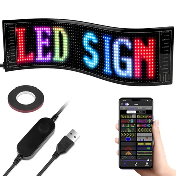 Превъртане на Потребителя Led Табели Рекламни Светлина 5V Led Светлини Bluetooth Управление на Програмируем Дисплей, направи си САМ Лого Light Letreros Luz Led