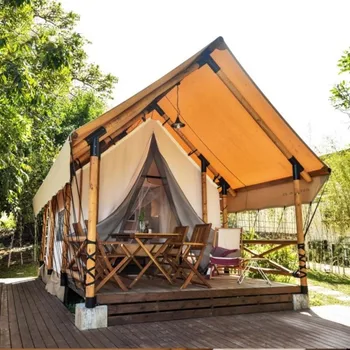 Луксозни големи палатки Bell, открит голям проект за луксозен хотел glamping, ваканционен лагер, плажна палатка