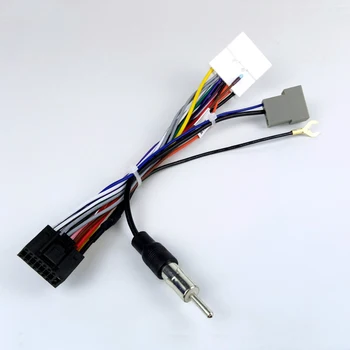 Авто радиокабель за свързване на динамиката на хранене Nissan 16pin Колан, захранващи кабели DVD GPS Android Мултимедиен конектор