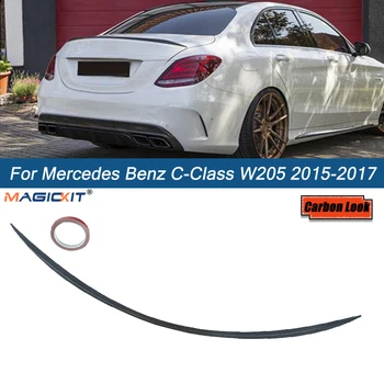 ABS Заден спойлер, Крило устна багажник за Mercedes Benz C Class W205 2015-2018 Модели на AMG за стайлинг на автомобили
