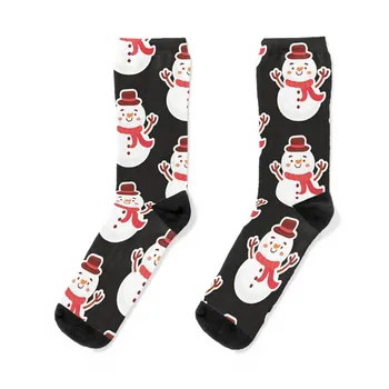 Изключително чорапи в рождественском стил с снеговиком зимни термоноски Чорапи модни свободни чорапи Дамски Чорапи Мъжки