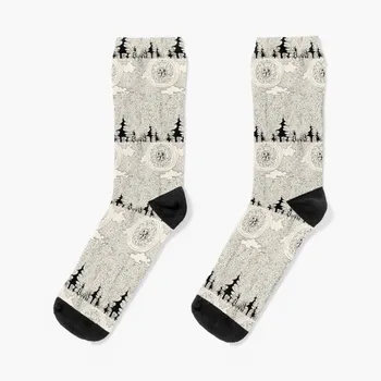Чорапи за скално катерене в лунна гора, мъжки чорапи като подарък за Коледа, мъжки и женски
