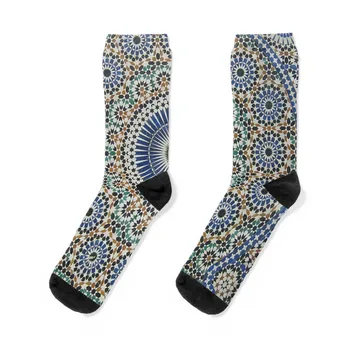 zellige марокански мозайка, традиционни чорапи марокански изкуство, спортни чорапи, подаръци, зимни термоноски, Женски Мъжки чорапи