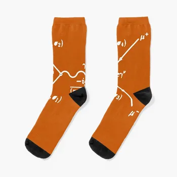 Чорапи с диаграма Файнман, рассеивающие електрон-позитрон, зимни минерални туристически обувки, Чорапи за голф, Мъжки И Женски